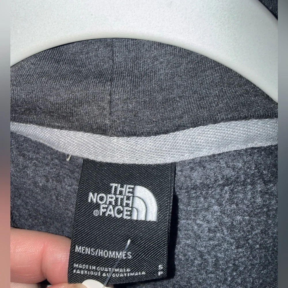 The North Face Men's Grey/White Hoodie With Logo size Small